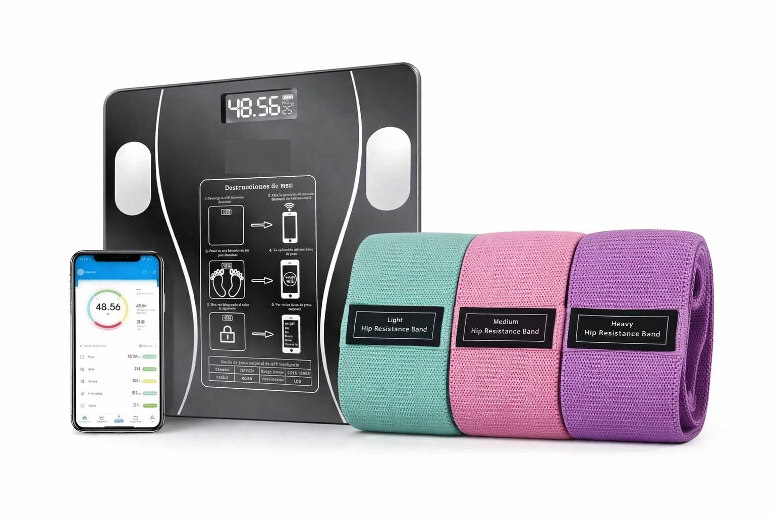 Bascula digital + Bandas de tela